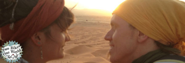 Fahrradweltreise - 2 Bikes 1 World - Two Bikes One World - Anja und Gnubbi in Marokko in der Sahara